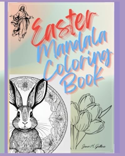 Easter Mandala Coloring Book A Relaxing Coloring Book for Children and Adults Filled with Easter Images and Mandalas Combined