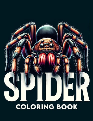 Spider Coloring Book Spider Design for Relief Stress & Relaxation.colouring For Adult
