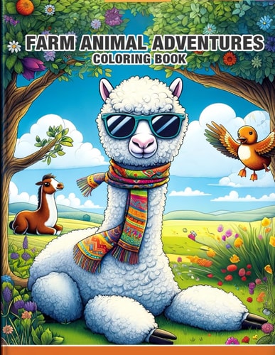 Farm Animals Adventures COLORING BOOK Learn ABCs by Reading and Coloring Farm Animals