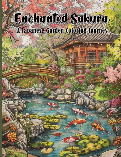 Enchanted Sakura A Japanese Garden Coloring Journey: Unleash Your Creativity with Every Shade and Line, Discover Tranquility and Artistic Inspiration