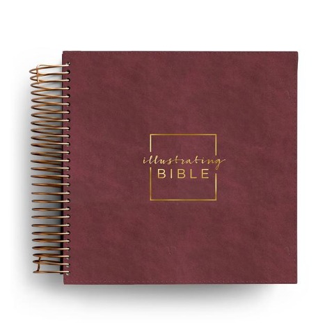 Illustrating Bible CSB - Spiral Bound Bible Journal, Cranberry