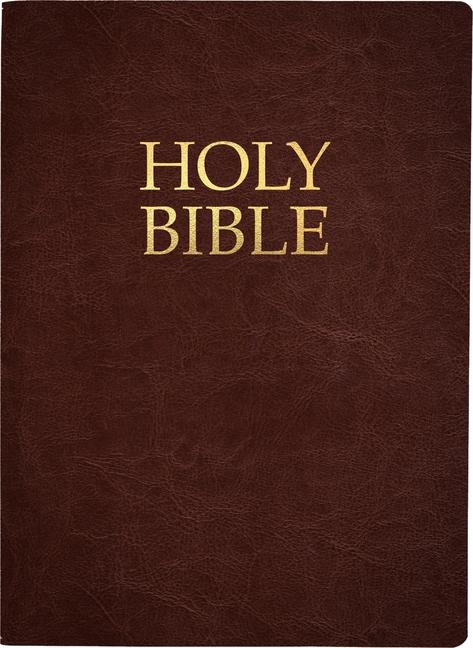 Kjver Holy Bible, Large Print, Dark Mahogany Genuine Leather, Thumb Index: (King James Version Easy Read, Red Letter, Premium Cowhide, Brown)