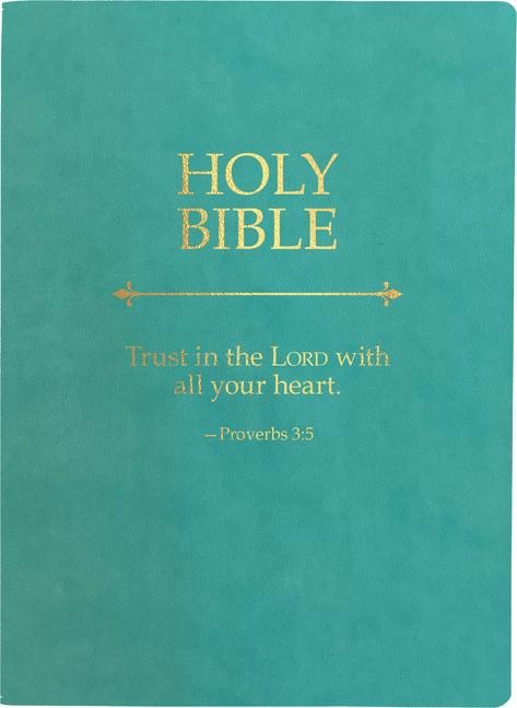 Kjver Holy Bible, Trust in the Lord Life Verse Edition, Large Print, Coastal Blue Ultrasoft: (King James Version Easy Read, Teal, Red Letter, Proverbs 3:5)