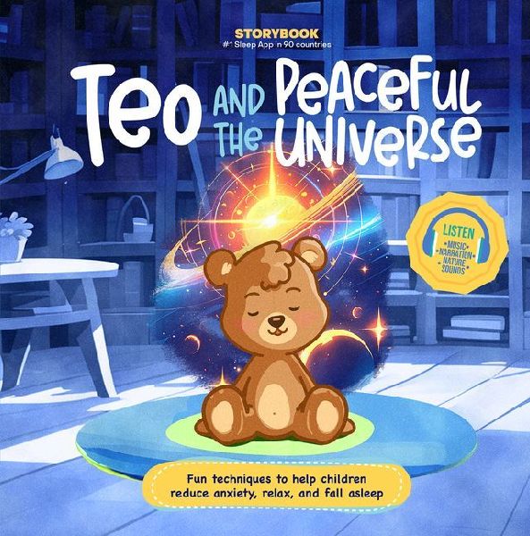 Teo and the Peaceful Universe: Fun Techniques to Help Children Reduce Anxiety, Relax, and Fall Asleep (Includes Listen-Along Audio Music, Narration, & Nature Sounds to Bring Relaxation & Mindfulness)