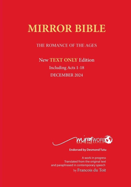 Latest PAPERback MAY 2026 Edition TEXT ONLY Mirror Bible Including complete ACTS [Without Commentary & Study notes]