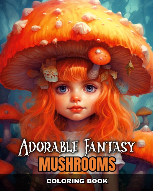 Adorable Fantasy Mushrooms Coloring Book: Magical Mushrooms Coloring Pages for Adults, Teens, and Kids
