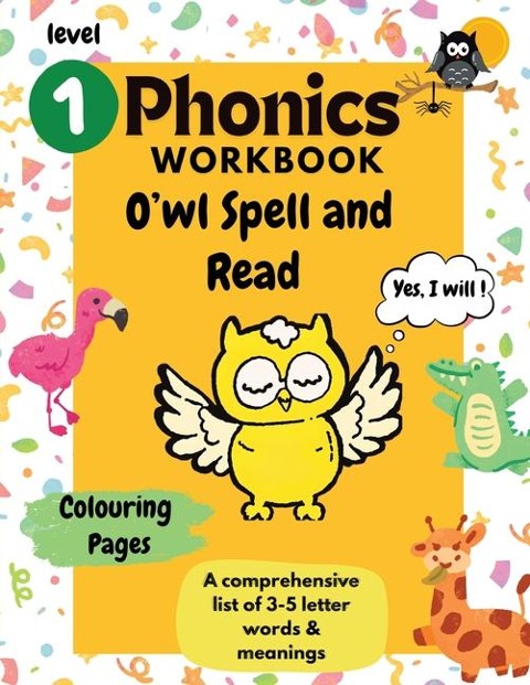 Owl Spell and Read: Phonics Workbook Level 1