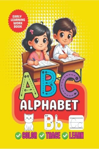 ABC Alphabet Color, Trace and Learn Early Learning Work Book