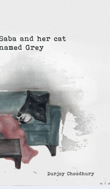 Saba and her cat named Grey