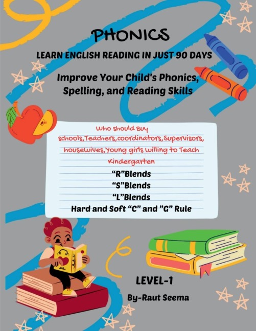 Phonics: LEARN ENGLISH READING IN JUST 90 DAYS: The course includes a series of 4 books, to achive reading proficiency in 90 days, you should be used sequentially to guide children through each step of their reading journey.