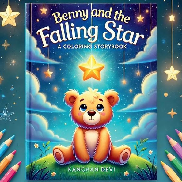 Benny and the Falling Star: Colouring Story Book