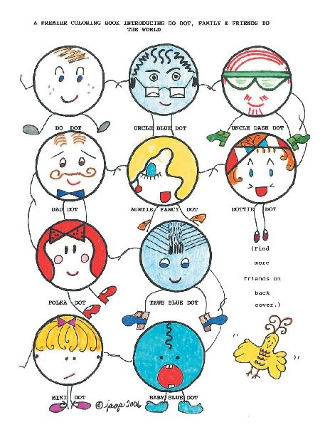 A Premier Coloring Book Introducing Do Dot, Family and Friends to the World