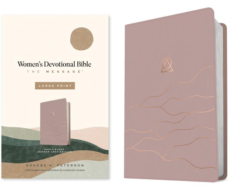 The Message Womens Devotional Bible Large Print (Leather-Look, Dusty Blush)