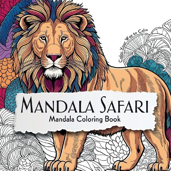 Mandala Safari: Animal Mandala Colouring Book for Adults, Mandalas Relaxing Colouring Book For Adults, Mandala Colouring Book for Teen