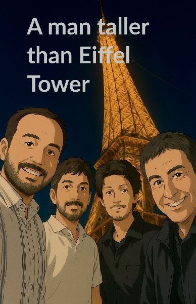 A man taller than Eiffel Tower
