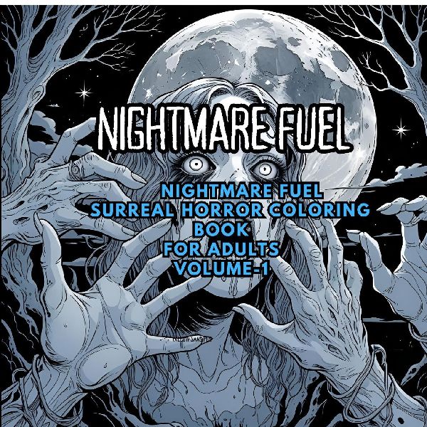 Nightmare Fuel: Surreal Horror Coloring Book: Distorted Figures, Dreamlike Landscapes, and Creepy Art for Adults