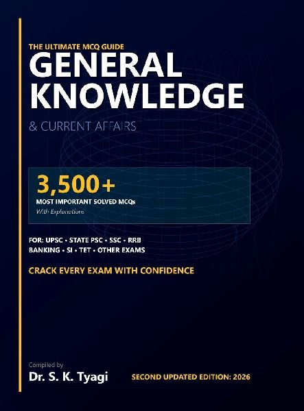 GENERAL KNOWLEDGE & CURRENT AFFAIRS The Ultimate MCQ Guide: 3,500+ Most Important Solved MCQs with Explanations for State PSC, SSC, RRB, Banking, SI, TET, and Other Competitive Exams