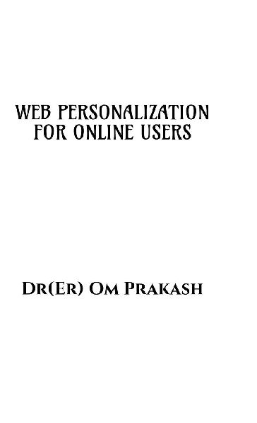 Web Personalization for Online Users