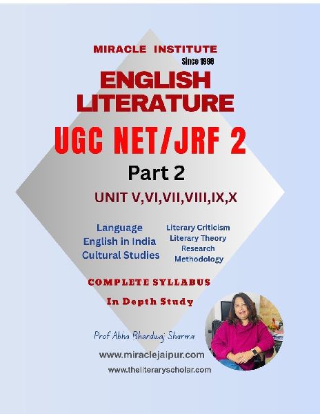 English Literature UGC NET JRF 2: Part 2 Units V VI VII VIII IX X