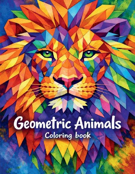 Geometric Animals Coloring Book: Creative Coloring Book