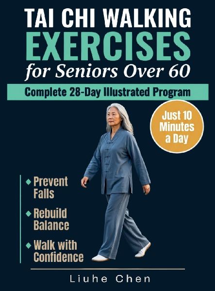 Tai Chi Walking Exercises for Seniors Over 60: A Complete 28-Day Illustrated Program to Prevent Falls, Rebuild Balance and Walk with Confidence in Just 10 Minutes a Day