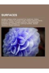 Surfaces: Sphere, Möbius strip, Klein bottle, Surface, Torus, Spheroid, Genus, Ellipsoid, Plane, Roman surface, Boys surface, Quadric, Steiner surface, Pseudosphere, Hyperboloid, Paraboloid, Surface normal, Bézier triangle, Bézier surface
